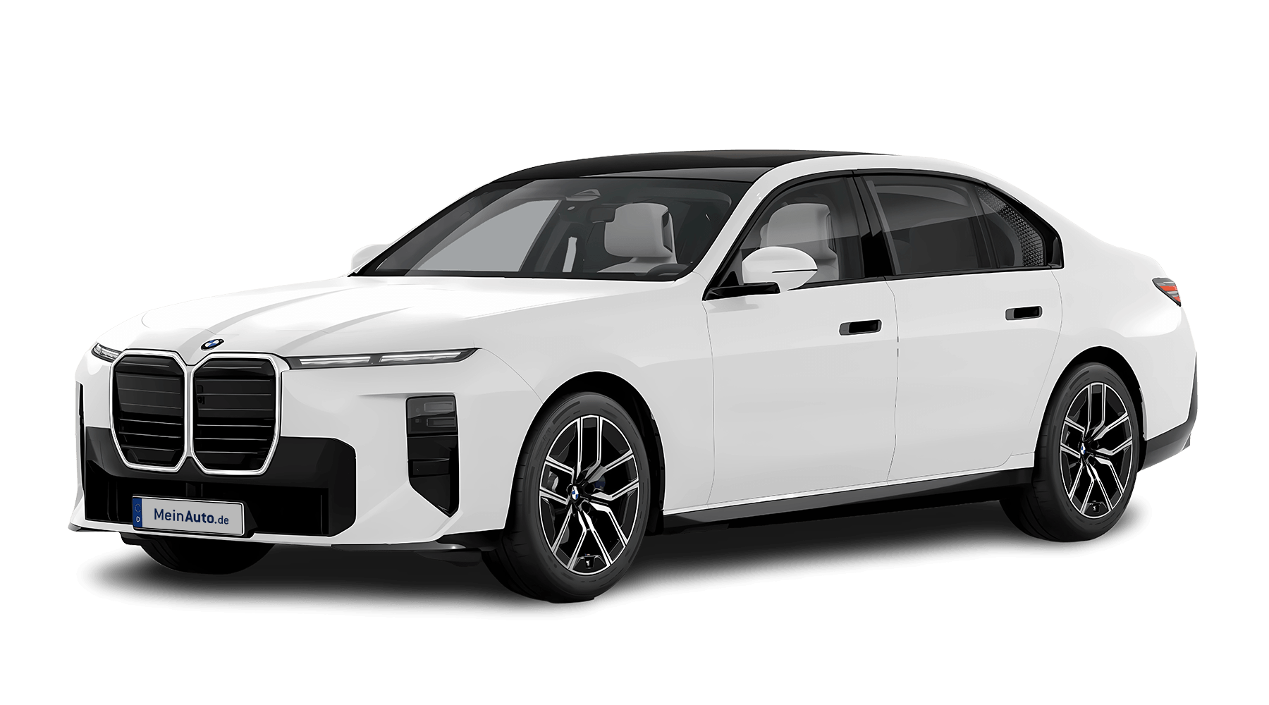 Frontansicht eines BMW 7er Limousine, freigestellt